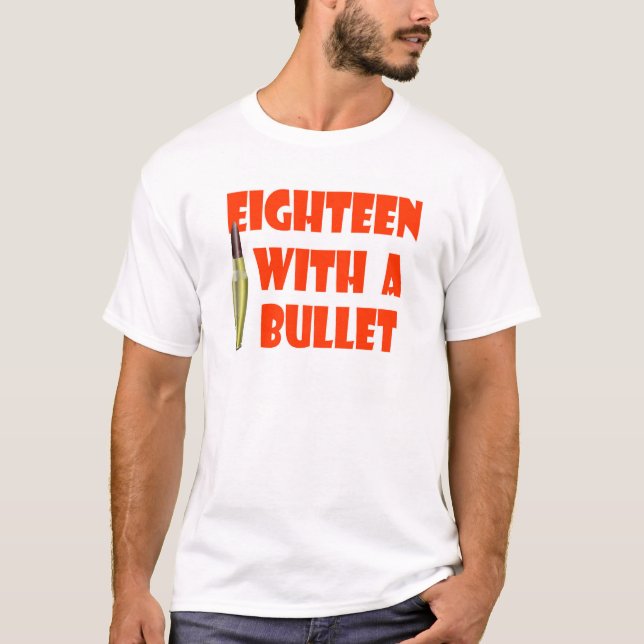 dieciocho con una camiseta de la bala (Anverso)