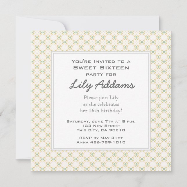 Dieciséis Invitaciones - Crema (Anverso)