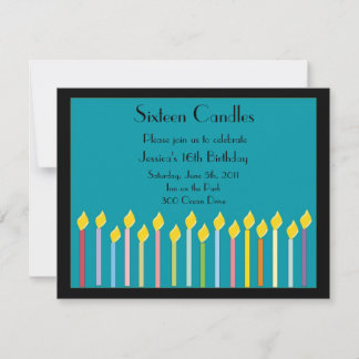Dieciséis Velas Invitación a Cumpleaños