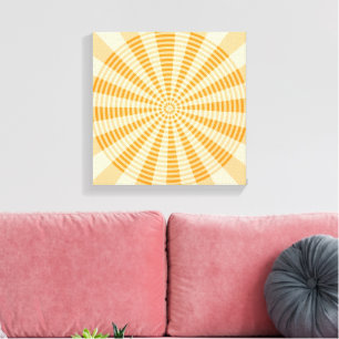 Diente de león, espiral naranja, arte abstracto bo
