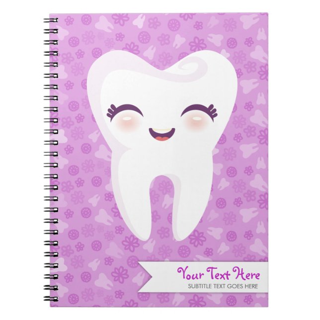 Diente lindo - cuaderno de encargo púrpura (Frente)