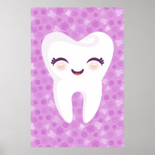 Diente suave sobre el Poster de arte de la pared d