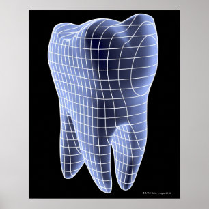 Dientes, arte informático de un diente molar