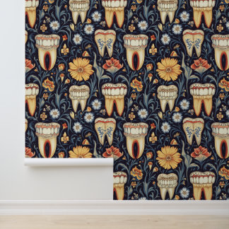 Dientes artísticos de Harlem en la pared de la clí