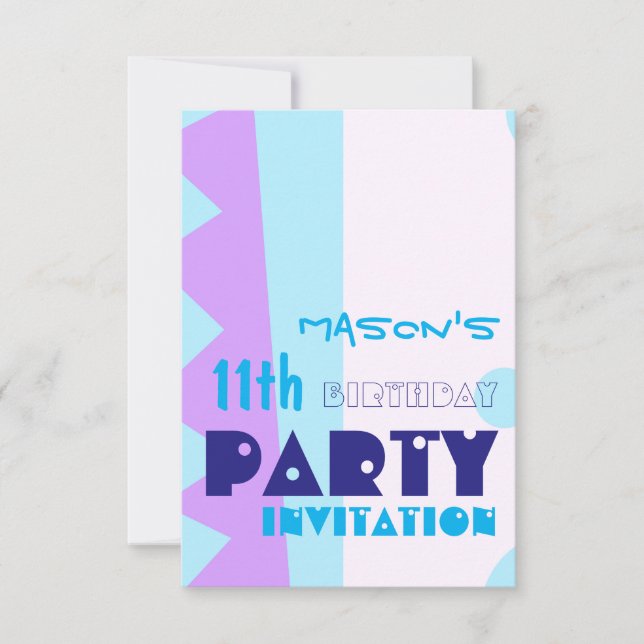 Dientes de la invitación a la fiesta de cumpleaños (Anverso)