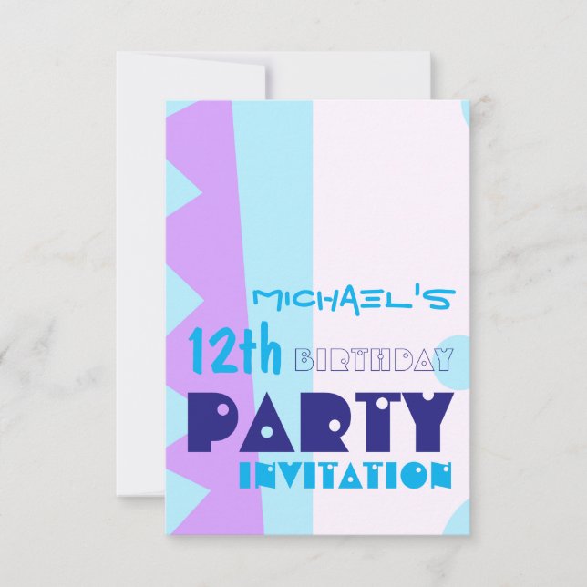 Dientes de la invitación a la fiesta de cumpleaños (Anverso)