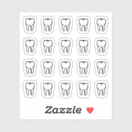 Dientes de Santa Apolonia - 20 Pegatinas dentales