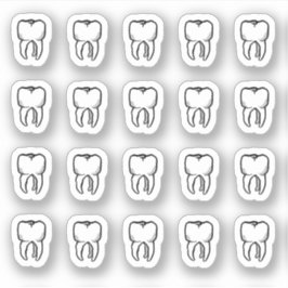 Dientes de Santa Apolonia - 20 Pegatinas dentales