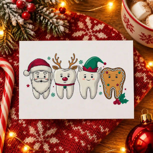 Dientes Navidad Dentista Santa Reno Higienista
