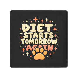 Dieta Comienza Mañana - Impresión Retro Repetida D