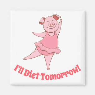 Dieta divertida mañana imán