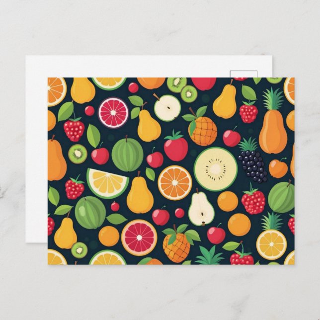 Dieta saludable, postal posttravesía (Anverso / Reverso)