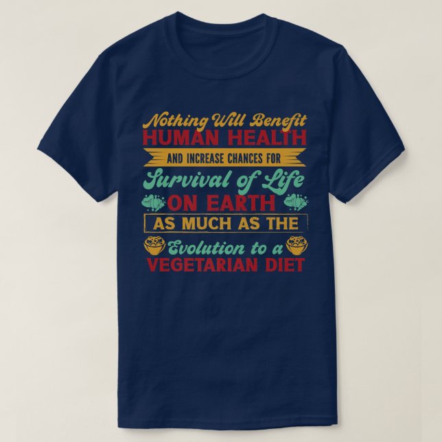 dieta vegetariana camiseta premium (Diseño del anverso)