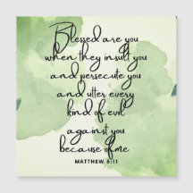 Diez días Beatitudes Scripture Verso 5:11 Magnet