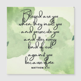Diez días Beatitudes Scripture Verso 5:11 Magnet