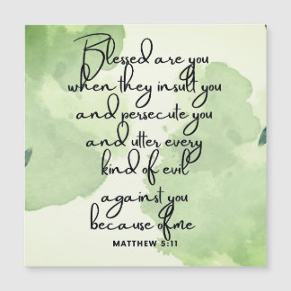 Diez días Beatitudes Scripture Verso 5:11 Magnet