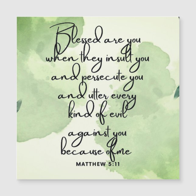 Diez días Beatitudes Scripture Verso 5:11 Magnet (Anverso)