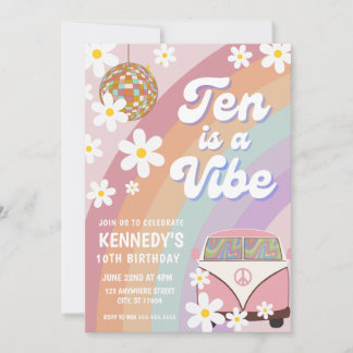 Diez es un vibrante chica de novios de invitación 