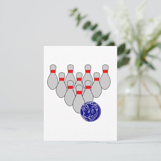 Diez invitaciones de bolos de pines (Subido por el creador)