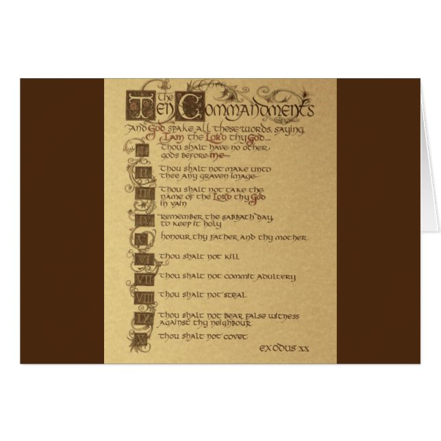 diez mandamientos (Anverso (Horizontal))