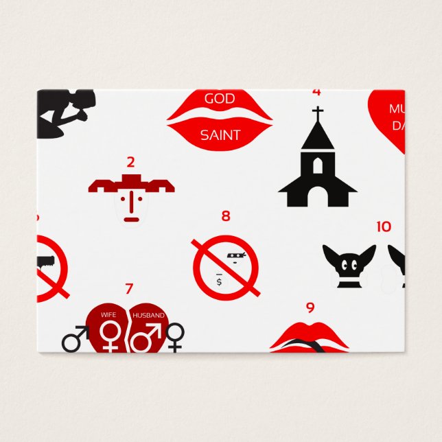 diez mandamientos modernos (Frente)