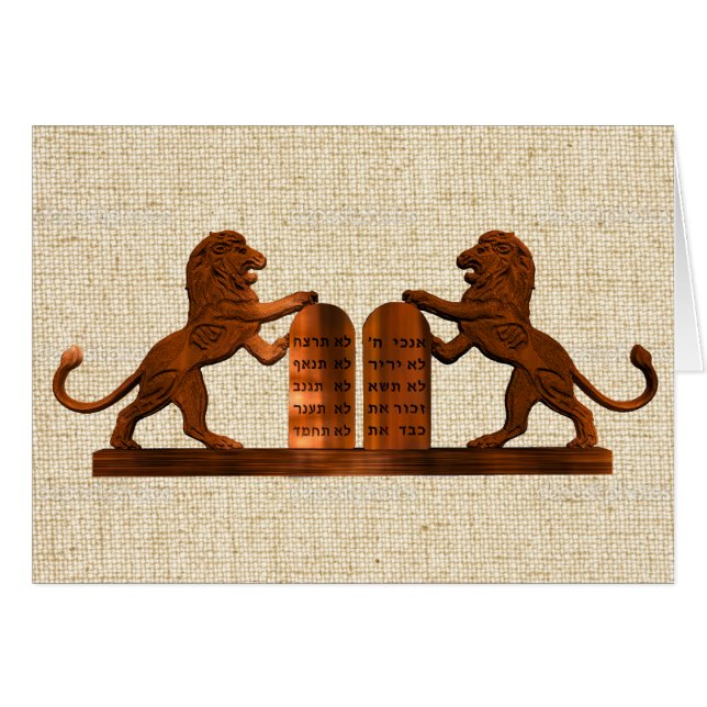 Diez mandamientos y leones (Anverso (Horizontal))