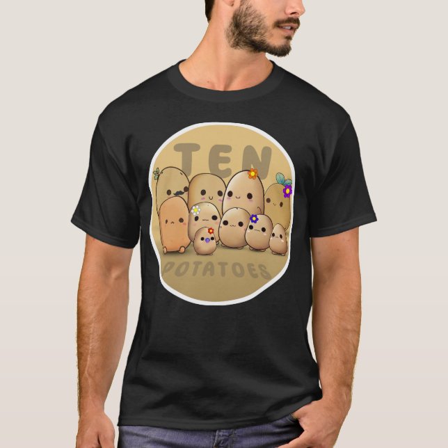 Diez papas camiseta (Anverso)