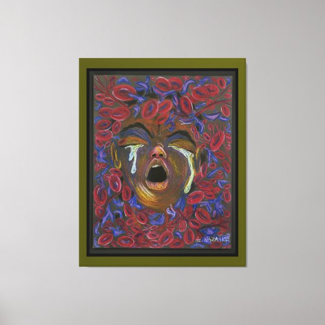 Diez redefinidos: tela de arte de anemia falciform (Anverso)