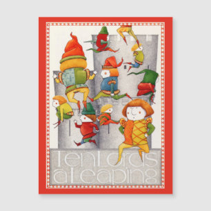 DIEZ SEÑORES A LEAPING 4.25x5.6 Tarjeta magnética 