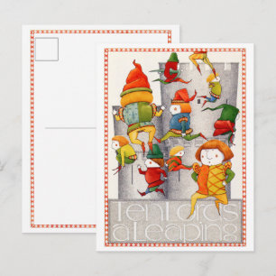 DIEZ SEÑORES SALTANDO Tarjeta Postal