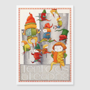 DIEZ SEÑORES Tarjeta magnética LEAPING 5x7