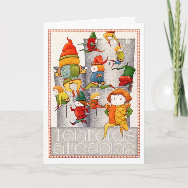 DIEZ SEÑORES UNA Tarjeta DE Navidades DE APERTURA (Anverso)