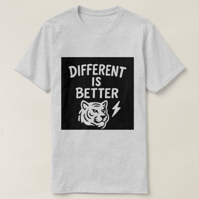 Diferente es mejor - Camisa de tigre motivacional" (Diseño del anverso)