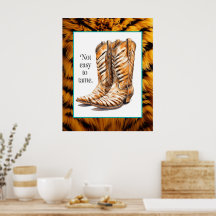 Difícil de igualar - Novia tigre bota arte Poster