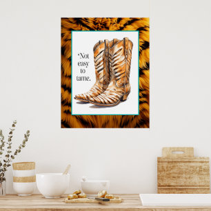 Difícil de igualar - Novia tigre bota arte Poster