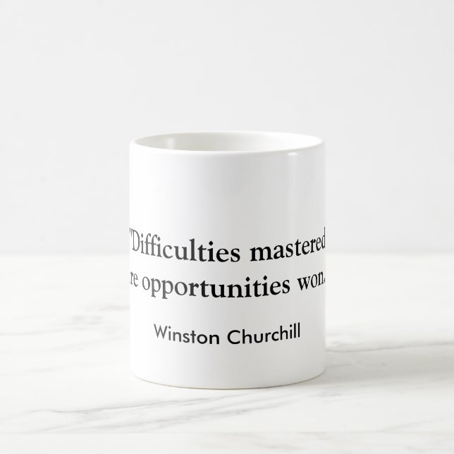 "Dificultades dominadas…" Taza de café de (Centro)