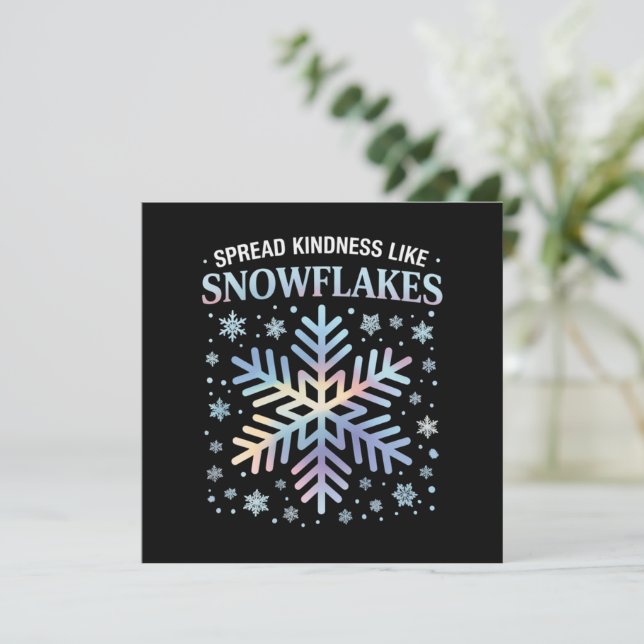 Difunde Amabilidad Como Copos de Nieve Navidad Pro (Anverso de pie)