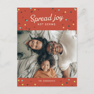 Difundir alegría, no tarjetas postales navideñas d