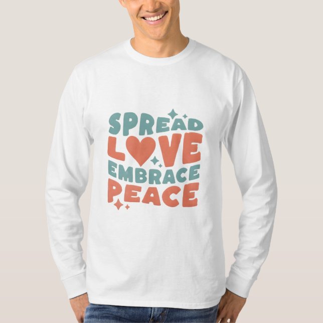Difundir amor abrazar camiseta Inspiradora de paz (Anverso)