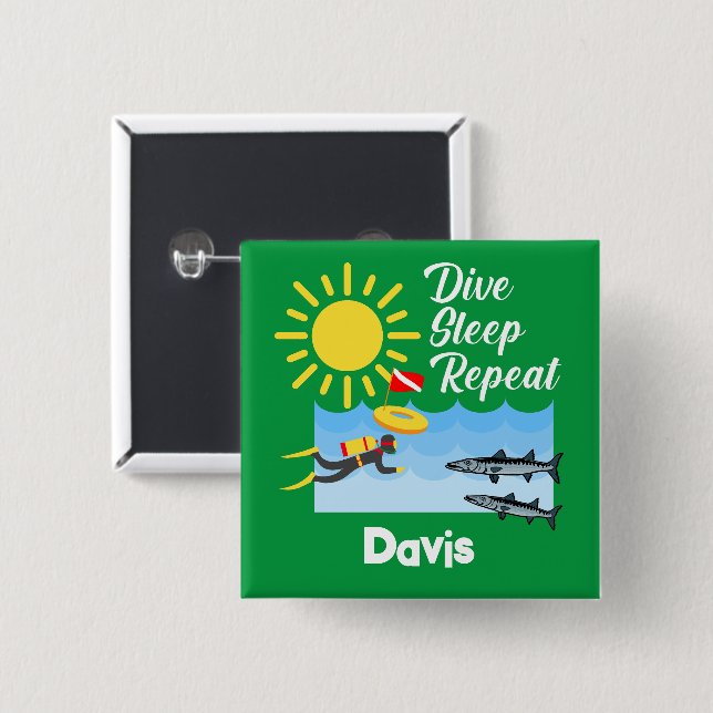 Difundir el diseño de repetición de sueño - botón  (Anverso y reverso)