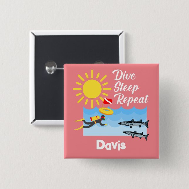 Difundir el diseño de repetición de sueño - botón  (Anverso y reverso)