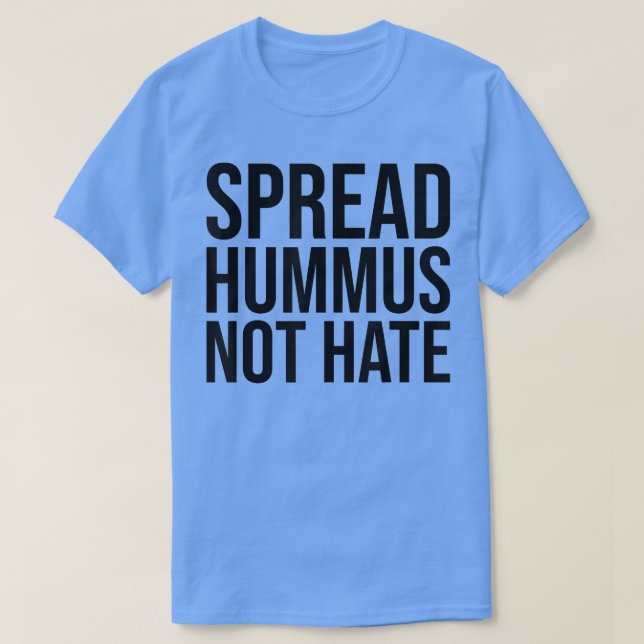 Difundir Hummus, no camiseta de odio (Diseño del anverso)