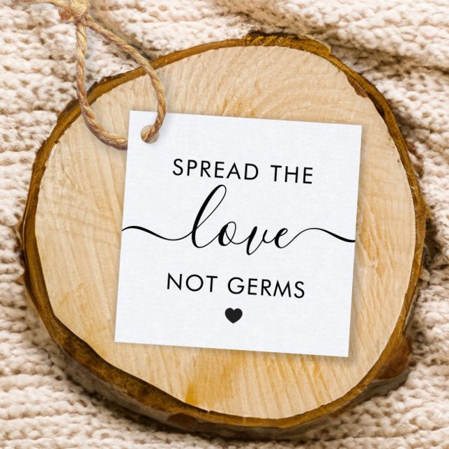 Difundir la etiqueta de regalo Boda Love Not Germs (Subido por el creador)