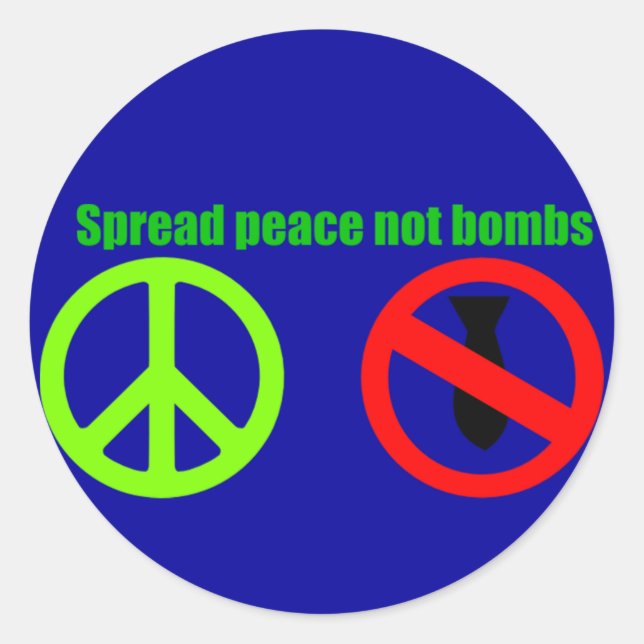 difundir pegatinas de paz (Anverso)