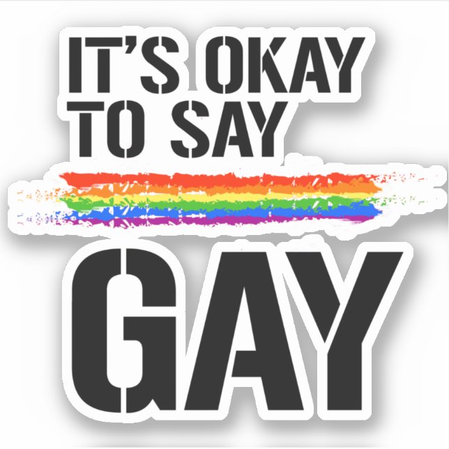 Diga Gay Pegatina (Anverso)
