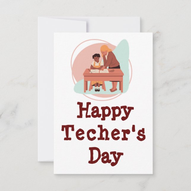 Diga gracias a la tarjeta de felicitación del prof (Anverso)