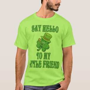 Diga hola a mi pequeña camiseta del trébol del