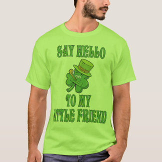 Diga hola a mi pequeña camiseta del trébol del