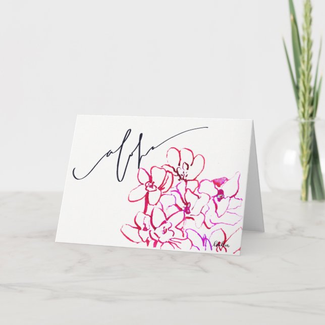 Diga la "hawaiana" con la tarjeta de nota tropical (Anverso)