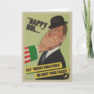 Diga "las Felices Navidad" o cierre su tarjeta de